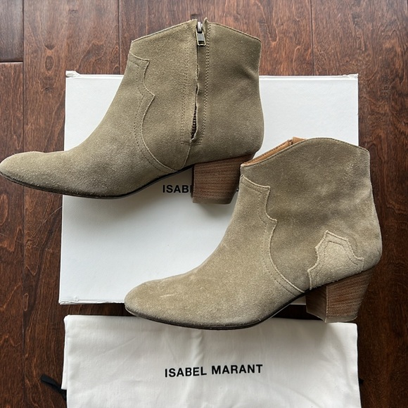 Isabel Marant Dicker ankle boot in taupe. Size 38 - Picture 2 of 6